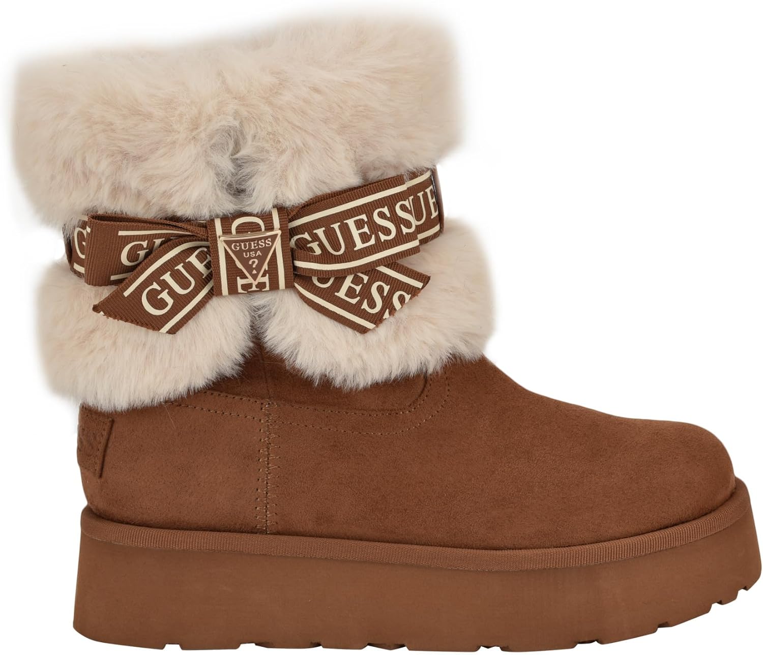 Guess Women's Denla Ankle Boot 7 Medium Brown 210 image 5 of 6 B0DHDF25XJ