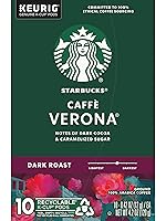 Vista 7 de Starbucks Coffee Company Starbucks Caffe Verona - Cápsulas K-Cup de café molido tostado oscuro para cafeteras Keurig, 100% café arábica, 10 cápsulas