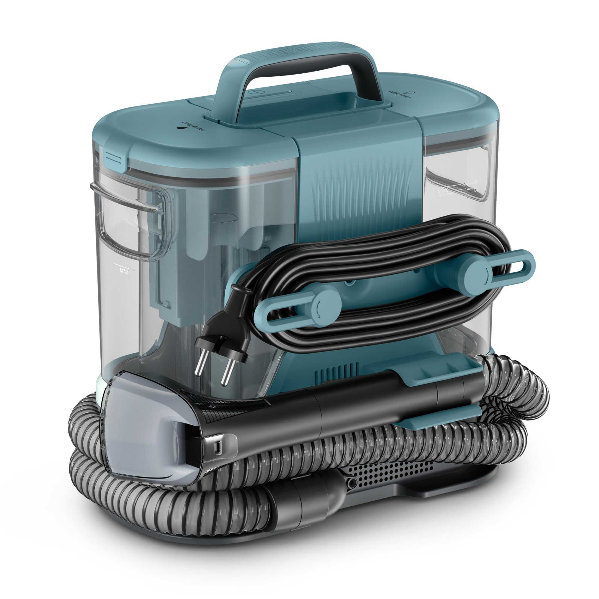 Rowenta Clean It, Smacchiatore Portatile, Auto-Pulizia e Lunga Autonomia, Design Compatto, con Soluzione Detergente Universale, Colore Meaning Blue, IN3021