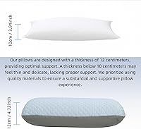 Vista 6 de Travel and Camping Pillow- Compressible Medium Firm Memory Foam Pillow with Carry Bag for Backpacking & Airplane, Lumbar Support. Breathable Cooling