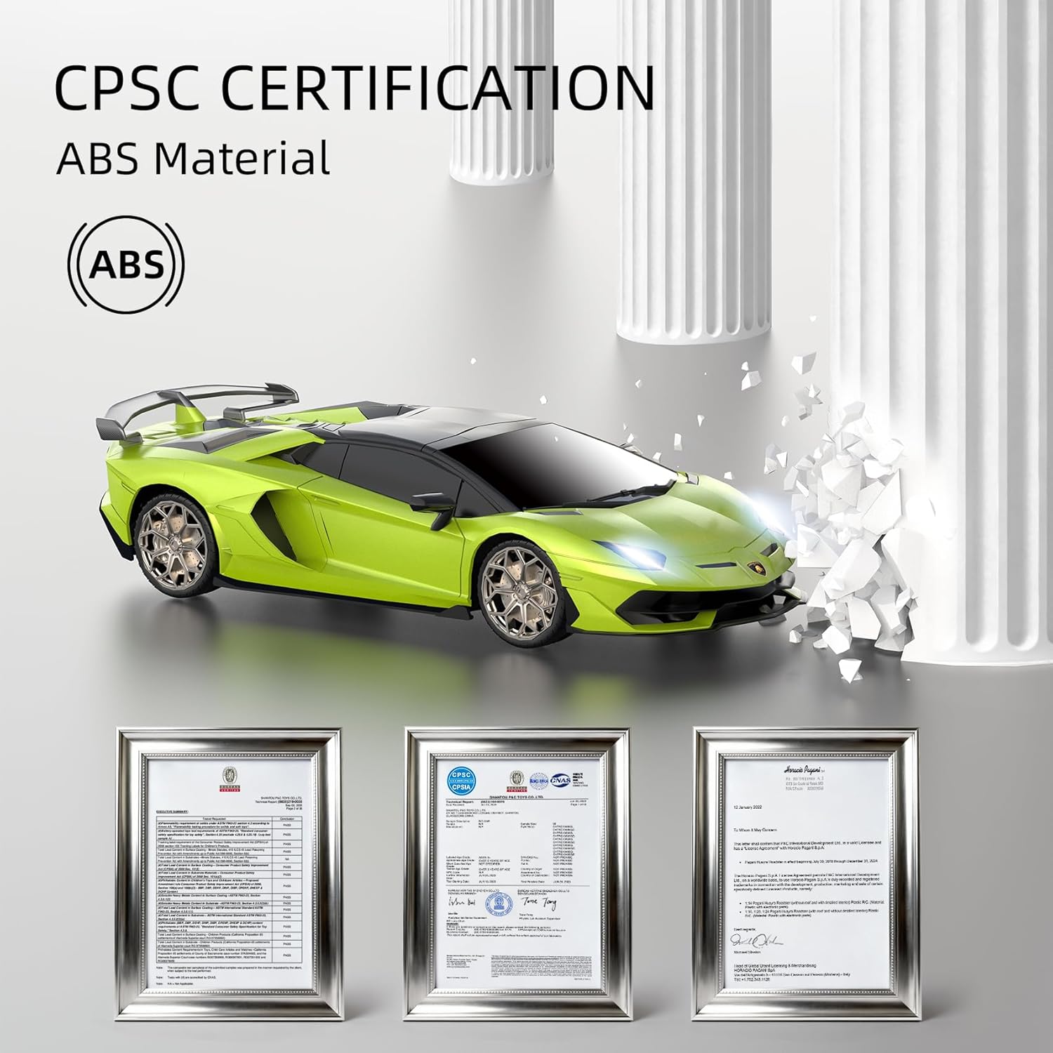 Lamborghini Remote Control Car, 1:24 Scale Electric Sport Racing Hobby Toy Car Lamborghini Model Vehicle for Boys Girls Birthday Gifts, Green - Image 5