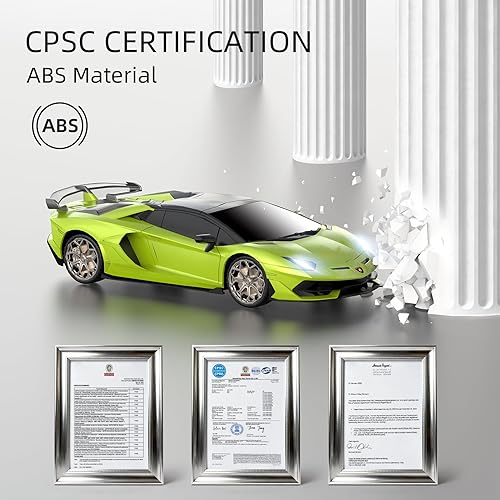 Miniatura 5 de Lamborghini - Auto de control remoto, a escala 124, eléctrico, deportivo, de carreras, hobby, modelo Lamborghini, modelo de vehículo para niños y