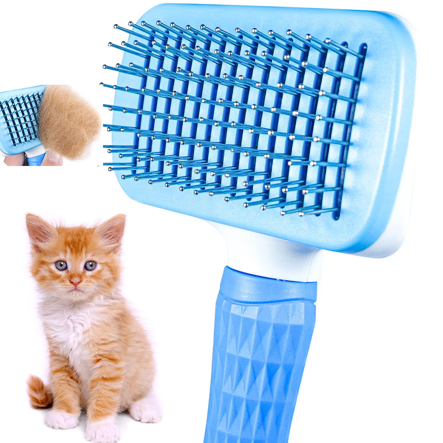 Buy Dog Grooming Brush, Self Cleaning Slicker Brushes for Dogs Cats Pet