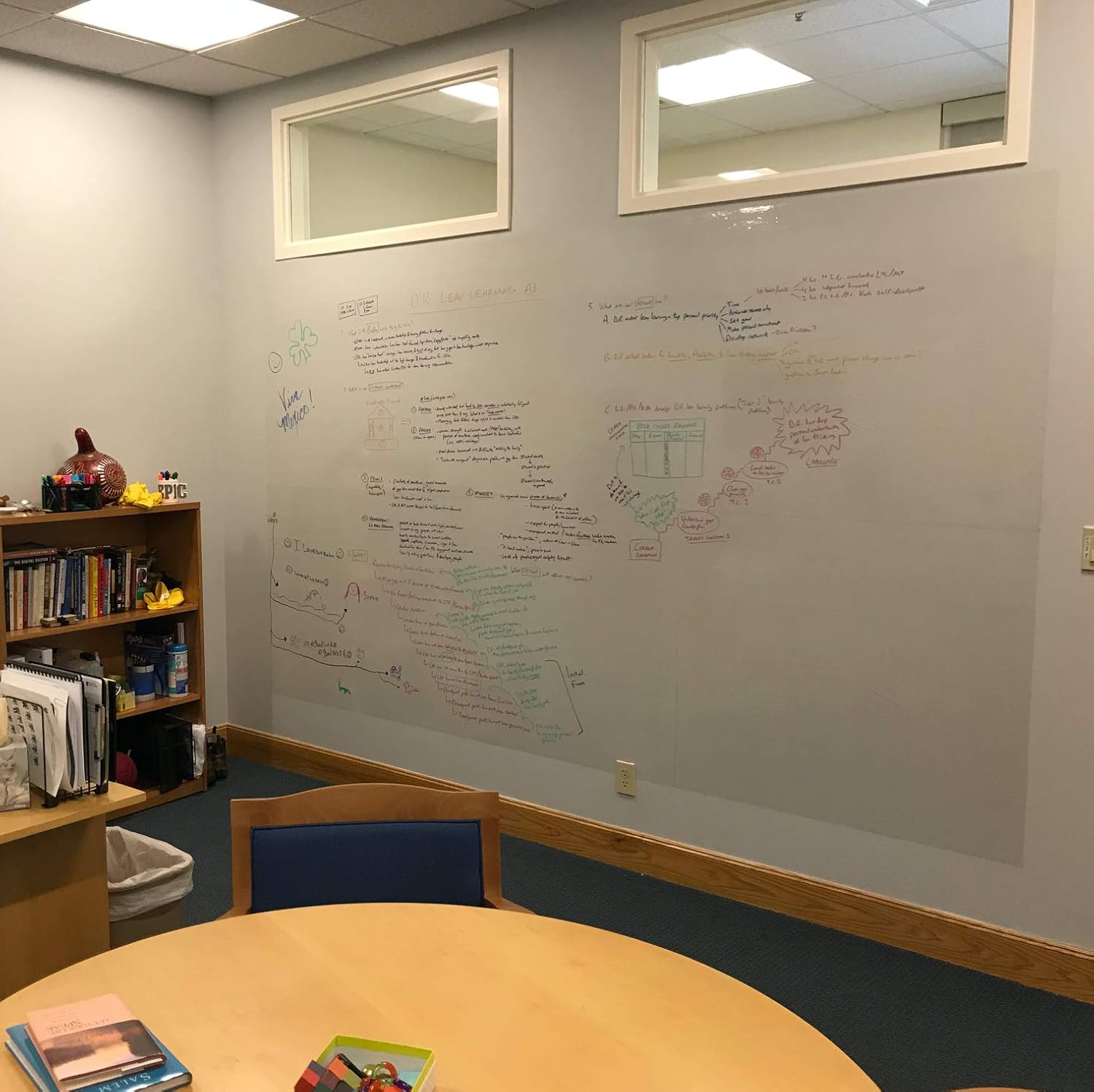 Think Board Premium Clear Whiteboard Sticker – 4'x6' Transparent Dry Erase Wall Decal – Removable Peel & Stick Whiteboard for Office, Classroom, Home, or Desk – Stain-Proof, Reusable, Easy to Install
