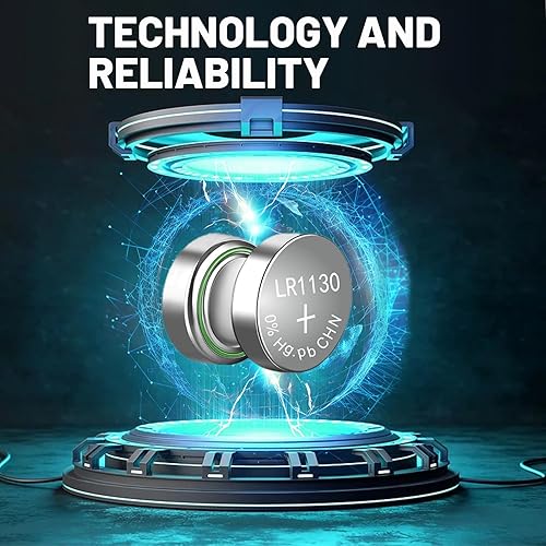 Miniatura 6 de hunbath Paquete de 50 pilas LR1130 AG10 189 389 LR54 V10GA SG10 1.55V pilas de botón alcalino de larga duración AG10