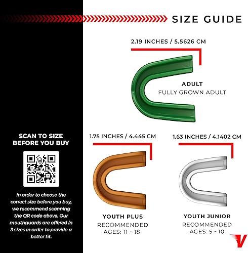 Miniatura 9 de Velocity Champion - Protector bucal juvenil, 1 paquete, azul marino y blanco, para edades de 11 a 18 años, ideal para lacrosse, fútbol, hockey,