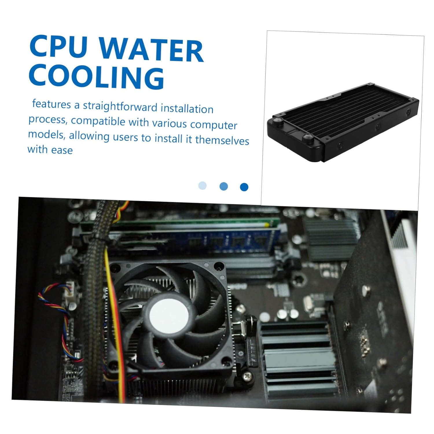 Mikikit Liquid Cooler for Pc CPU and Gpu Water Cooling System Heat Sink Graphics Card Radiators for Efficient Thermal Management