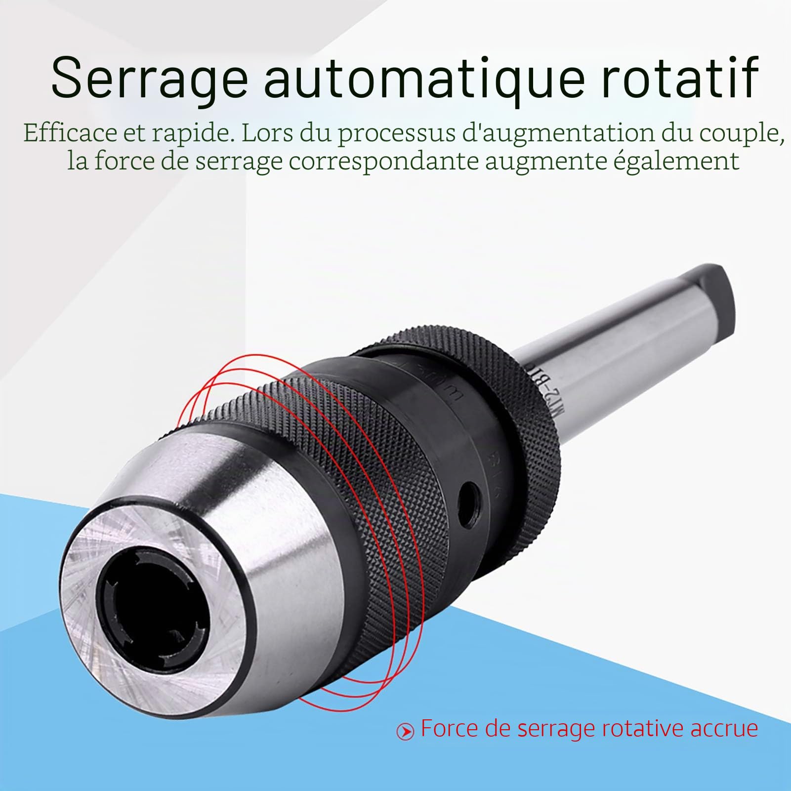 Mandrin Sans Clé, MT2-B16 Mandrins Tour a Bois, Mandrin de Serrage autoserrant cone morse, Mandrins Percage en acier de 1 à 13 mm, pour Perceuse à Colonne, Fraiseuses et Tours