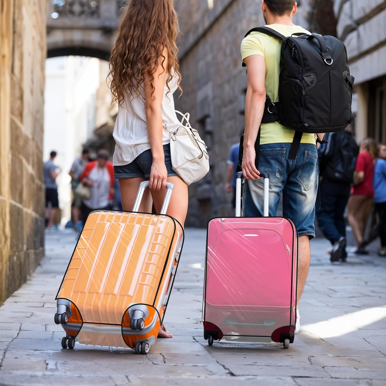 3 Pcs Clear Luggage Cover Protector, Thicken TSA Approved Suitcase Protector 20" PVC Waterproof Covers Transparent Luggage Protective Cover Case for Wheeled Suitcase - Image 7