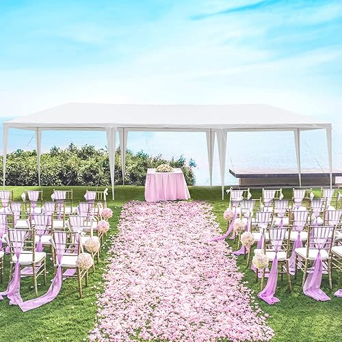 Miniatura 8 de Tienda de campaña al aire libre, refugio de almacenamiento de glorieta, impermeable, para fiestas, bodas, eventos, barbacoa con paredes laterales