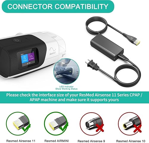 Miniatura 3 de HKY Repuesto de fuente de alimentación AirSense 11 24V 65W Adaptador de CA para todos los resmed AirSense 11 CPAP Máquina AirSense 11