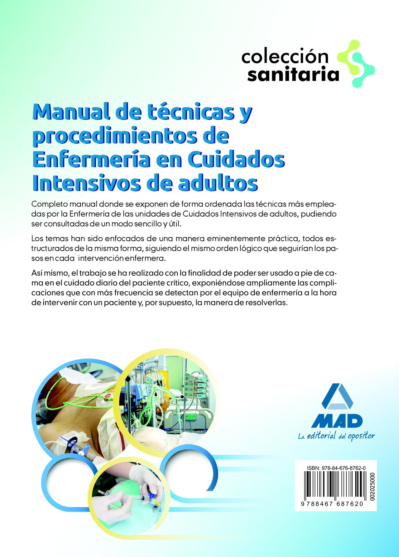 Manual de técnicas y procedimientos de enfermería en cuidados intensivos adultos