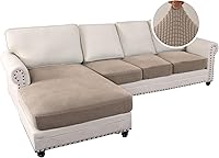 Vista 504 de H.VERSAILTEX 2025 New Sectional Couch Covers 8 Pieces Stretch Sofa Covers for Sectional Sofa Set Separate L Shaped Couch Cover for Both Left/Right