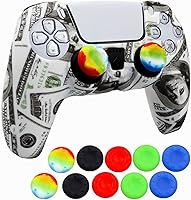 Vista 2 de Skin para Xbox Series SX Ps4 Ps5, 1 funda antideslizante con 10 empuñaduras de joystick para Playsation 5 Controller Wireless Gamepad