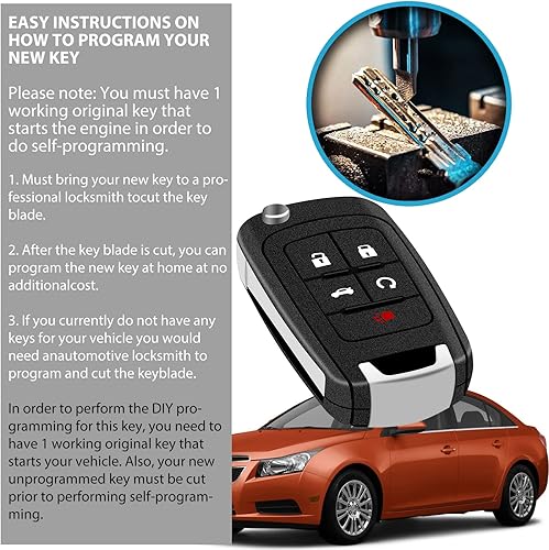 Miniatura 5 de Compatible con Chevy Equinox Camaro 2010 2011 2012 2013 2014 2015 2016 2017 Cruze Malibu Impala Sonic GMC Terrain Buick Lacrosse Regal Verano Encore