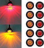 Vista 12 de FXC - 10 luces LED redondas de 1,9 cm - frontales y traseras, luz intermitente lateral, intermitentes para camión, coche, autobús, remolque