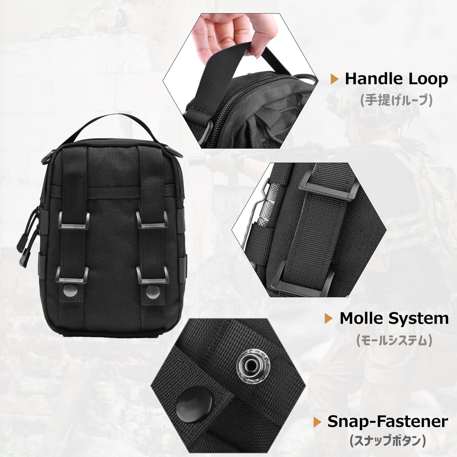 Amazon | Azarxis モールポーチ molle ポーチ モール システム