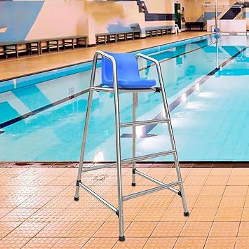 Life Guard Chair - Heavy Duty Tall Lifeguard Stand with ABS Seat Outdoor Chairs for Adults, Kids - Patio, Beach Deck Chair