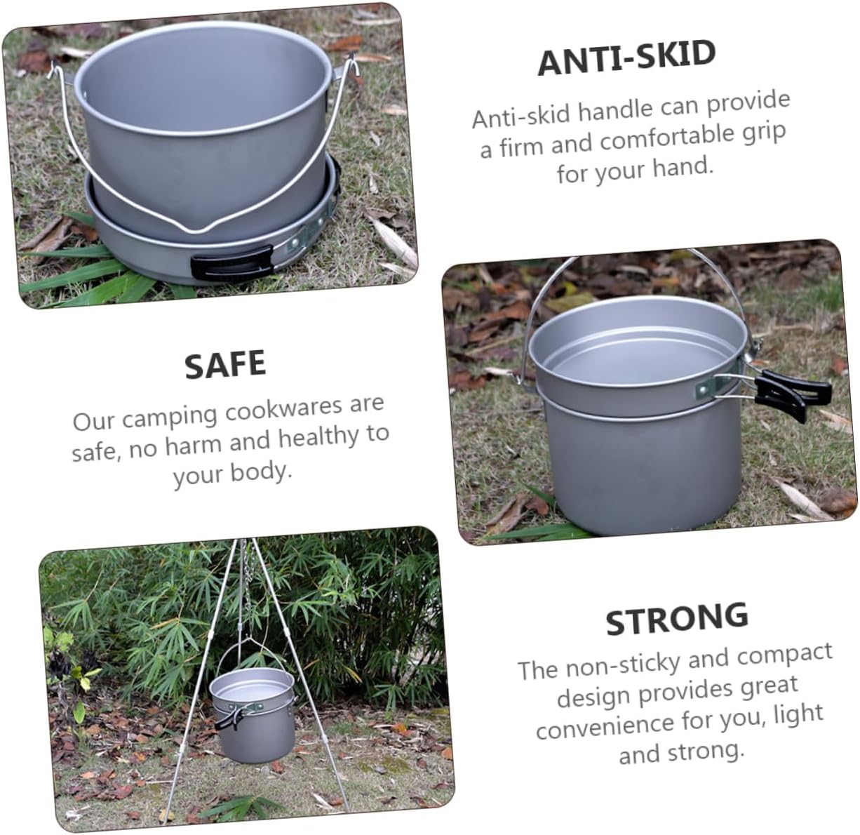 1set Portable Outdoor Camping Cookware Set Person Non-stick Pots for Hiking Backpacking and Picnics Compact and Easy to Carry Cooking Essentials