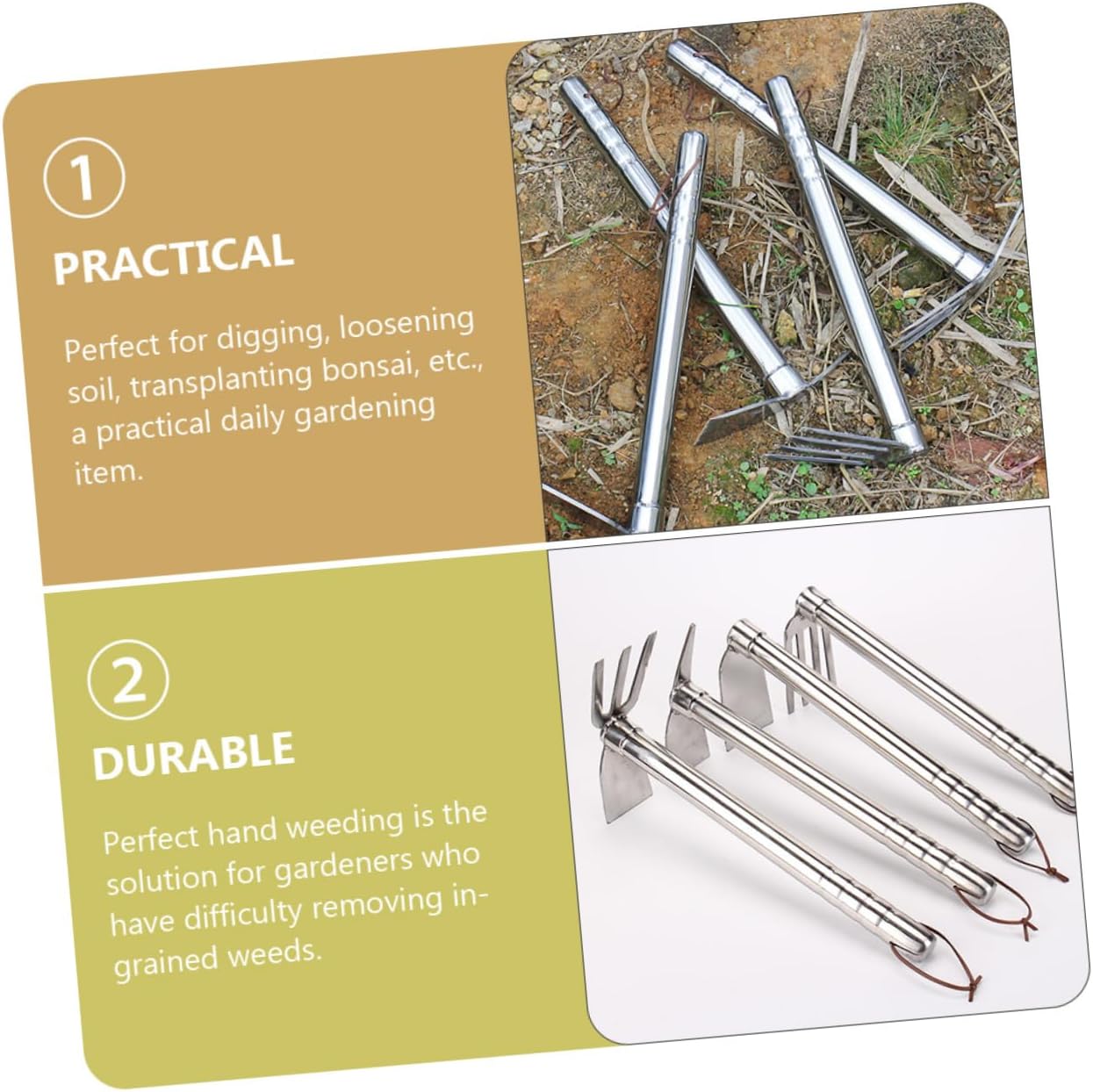 Garden Hoe Handheld Tool for Vegetable Farming Planting Weeding and Loosening Soil Outdoor Gardens