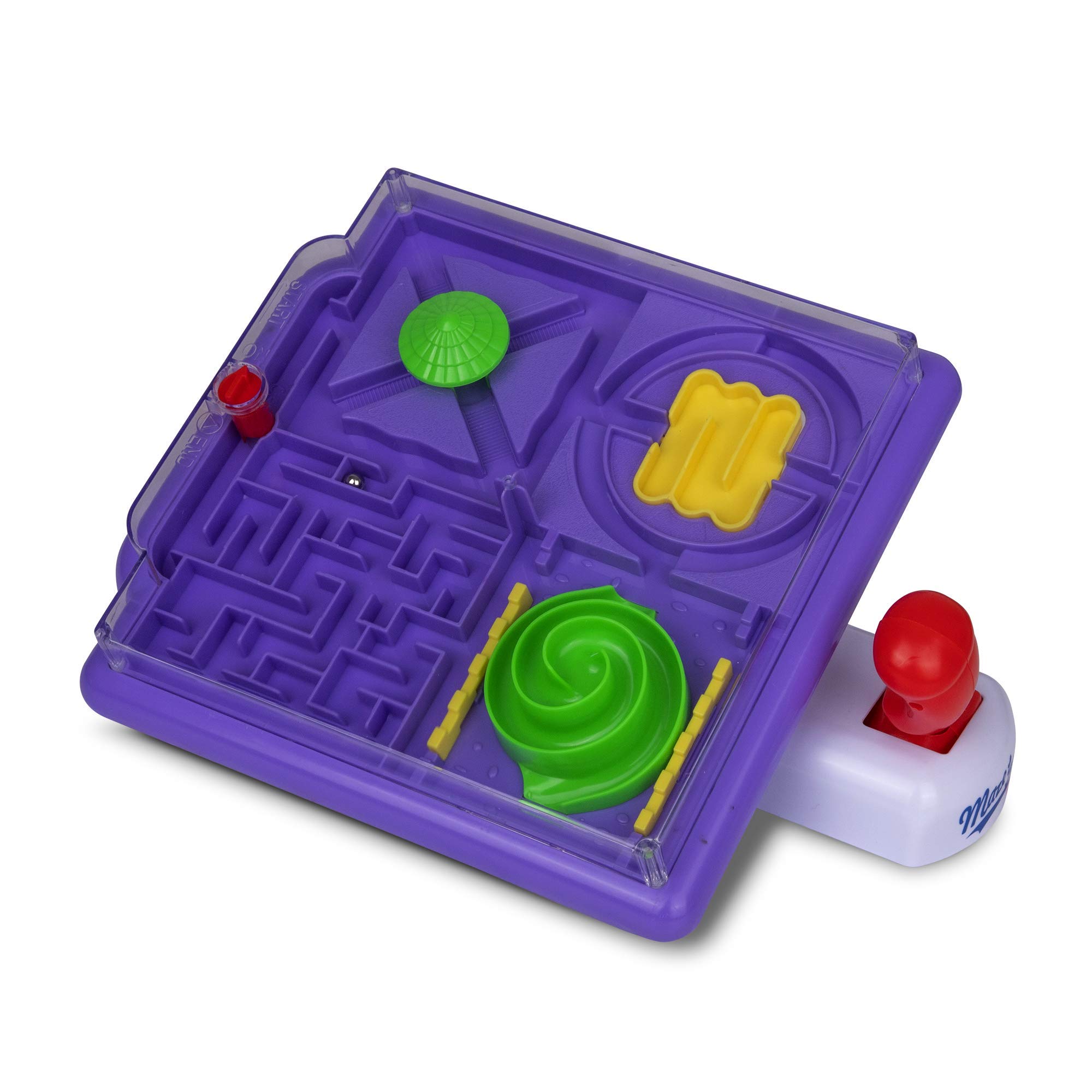 Point Games BrainyMaze Maze Madness - 4 in 1 Tilt Maze Puzzle Game - 1 Remote Control, Brain Teaser Toy - Developmental & Interactive Puzzle, Test Stabilizing Skills