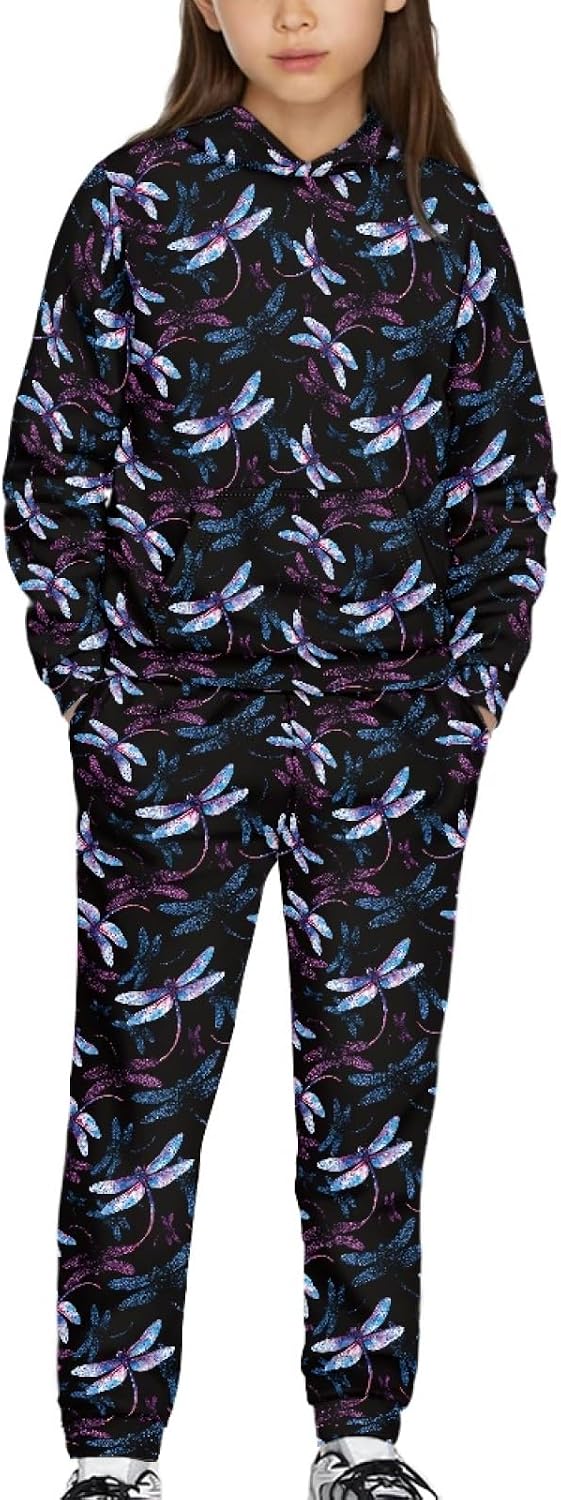 HUIACONG Sweat Suit for Girls Sweat Set for Kids Children Sweatsuits