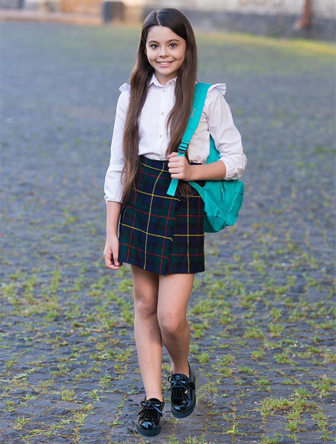 DADAWEN Girl's Loafers Slip On Tassel Oxford Shoes Flats Round Toe School Uniform Dress Shoes (Toddler/Little Kid/Big Kid) - Image 2