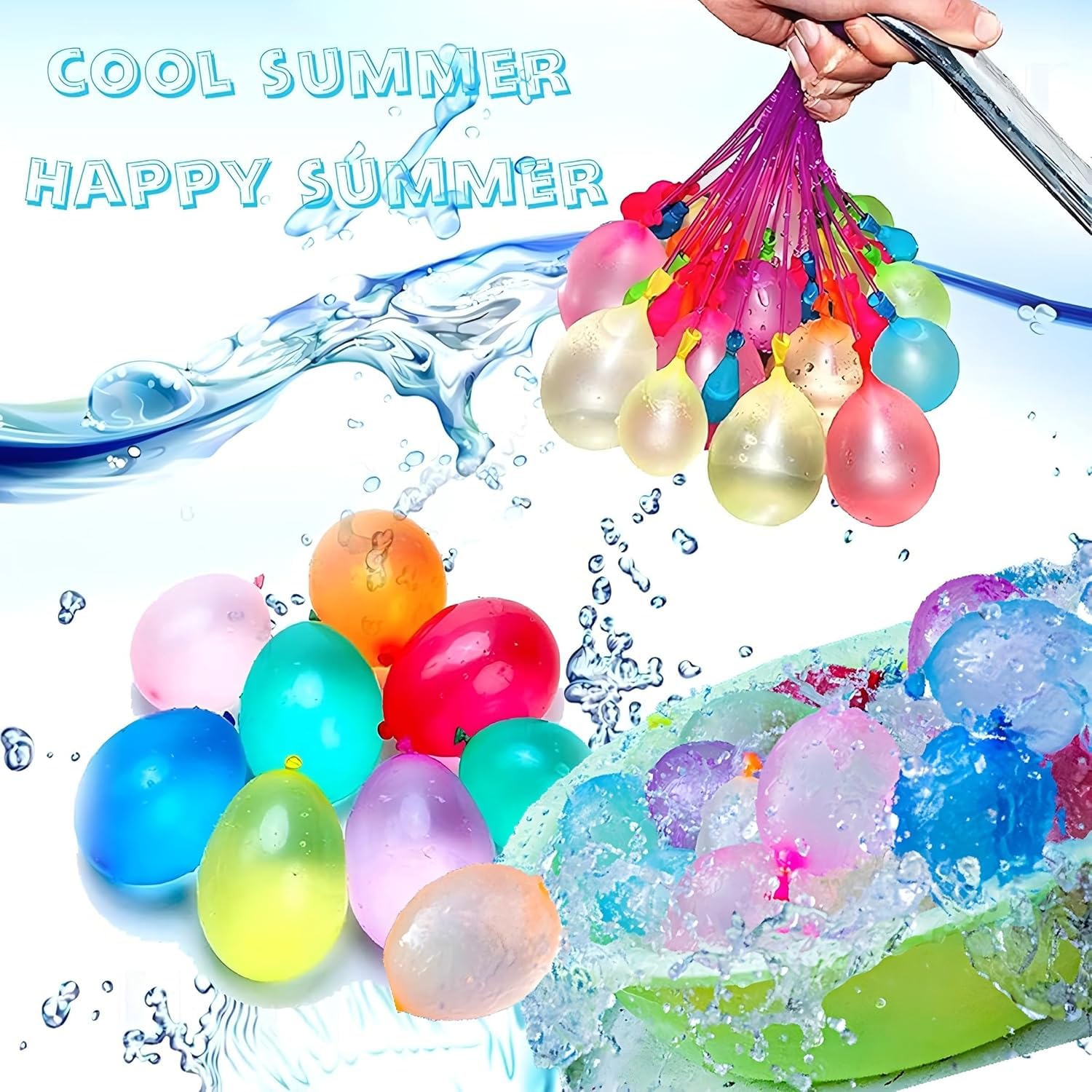 Bombe D'acqua Autosigillanti - 444 Pezzi Con Adattatore Rapido - Palloncini Riempimento In 1 Minuto - Multicolore - 4