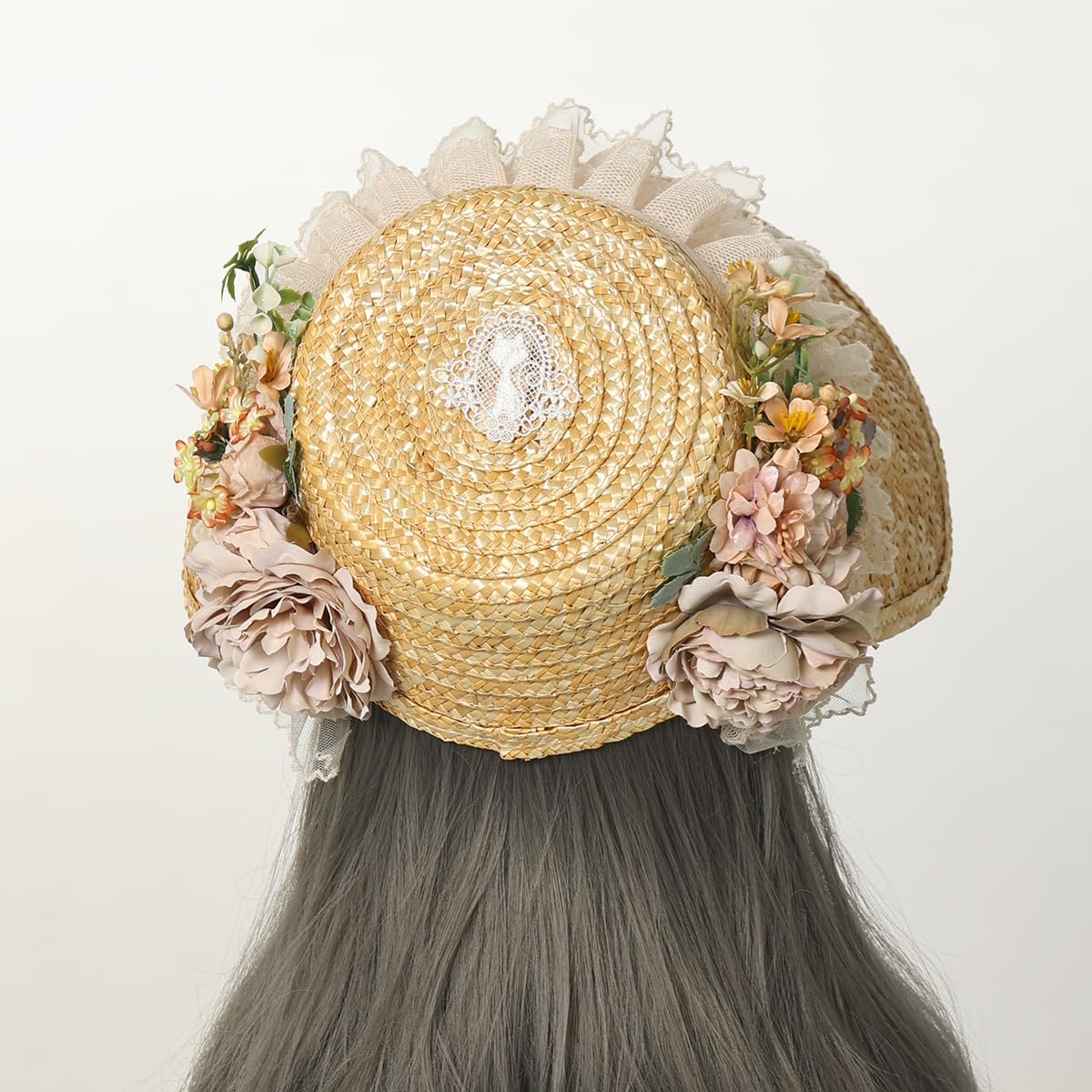 COSDREAMER Cappello Vittoriano da Donna, Stile Vintage, da tè, con Fiori