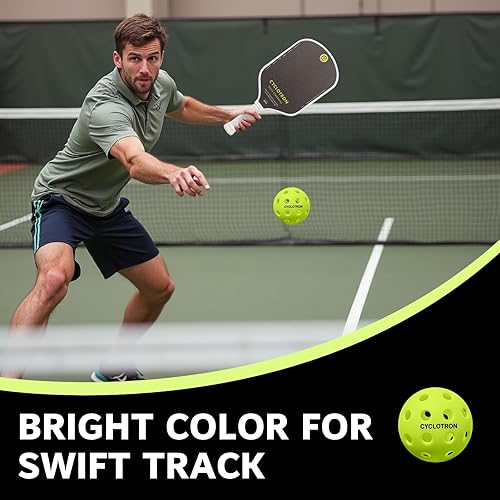 Miniatura 6 de cyclotron 6-Pack Premium Pickleball Balls - USAP Approved, 40 Holes OutdoorIndoor Pickle Balls with Bag, Perfectly Balanced, High Bounce True