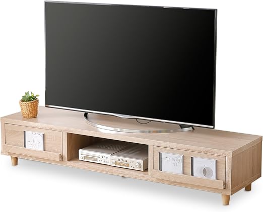 Amazon Lowya ロウヤ Tvボード テレビ台 Tv台 おしゃれ ローボード 50型 幅150cm 丸脚 オーク ローボード テレビ台 オンライン通販