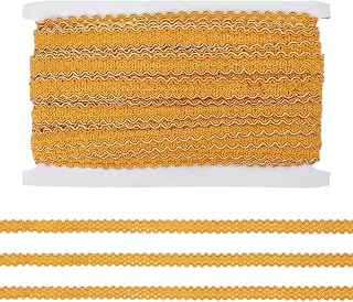 14.22 Yards Gold Trim for Sewing 5/8 Inch Rick Rack Trim Gold Fringe Trims Metallic Wave Sewing Bending Fringe Trims Zig Zag Ribbon for Gift Wrapping Clothing Home Party Decoration