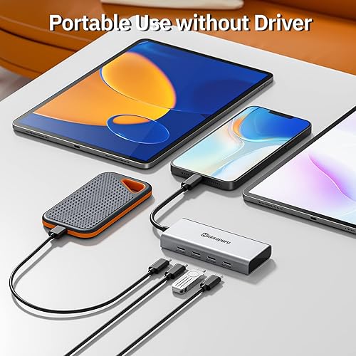 Miniatura 4 de Minisopuru Divisor USB C  Hub USB C de 4 puertos para portátil, solo transferencia de datos (no compatible con alimentación y video) USB C a USB C