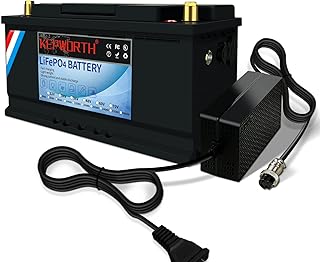 12V 100Ah LiFePO4 Lithium Battery, Up to 8000 Cycles, Built-in Smart 100A BMS, Perfect for RV, Solar, Marine, Overland/Van, and Off Grid Applications