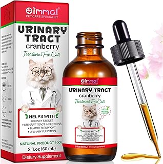 Behandlung von Harnwegsinfekten bei Katzen, Harntrakt Tropfen, Blase & Nieren Unterstützung, Natürliche Unterstützung der Blasengesundheit mit Cranberry