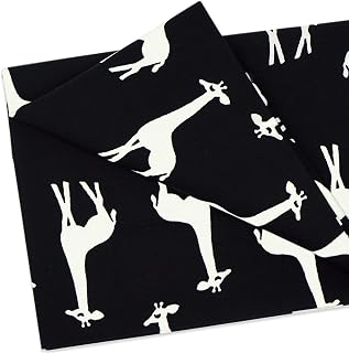 Master FAB Cotton Fabric by The Yard for Sewing DIY Crafting Fashion Design (Giraffe Print on Black)