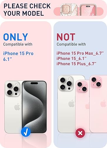 Miniatura 2 de i-Blason Cosmo Mag - Funda para iPhone 15 Pro con soporte para cámara, compatible con MagSafe Funda protectora delgada y elegante de cuerpo completo