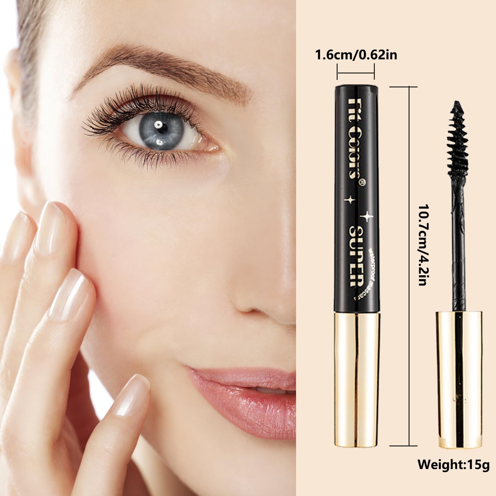 Joyeee 7 Farben Bunte Mascara Set, Bunte Wimperntusche, Professionelles Color Mascara Set, Wasserfest, Langanhaltend, Natürliche Lange Wimpern (Schwarz Braun Blau Lila Grün Weiß Rosa)