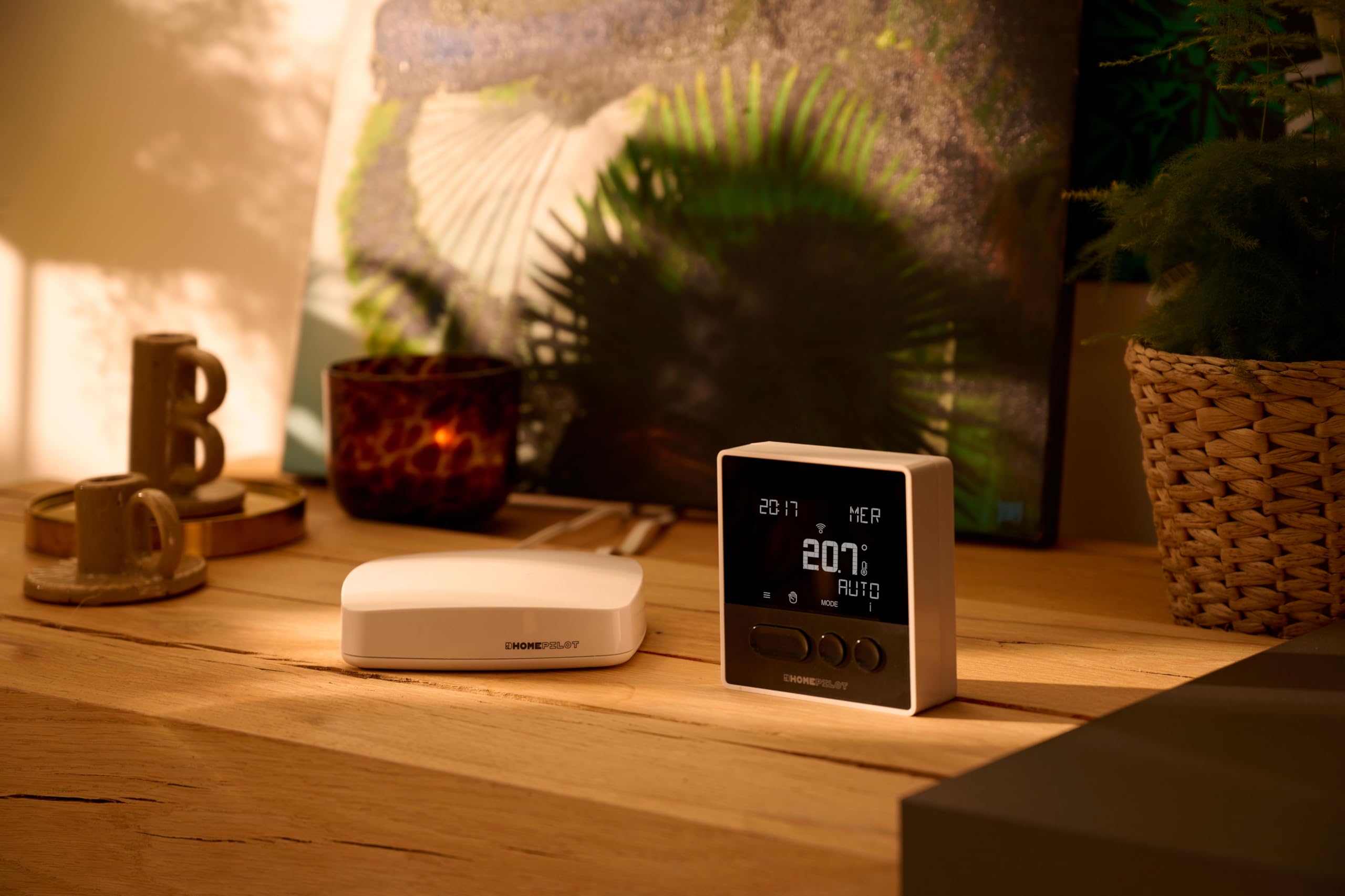 Home Pilot - Termostato Conectado Classic con Receptor para controlar la calefacción. Programación | Ahorro de energía | Control por Voz - 8130001