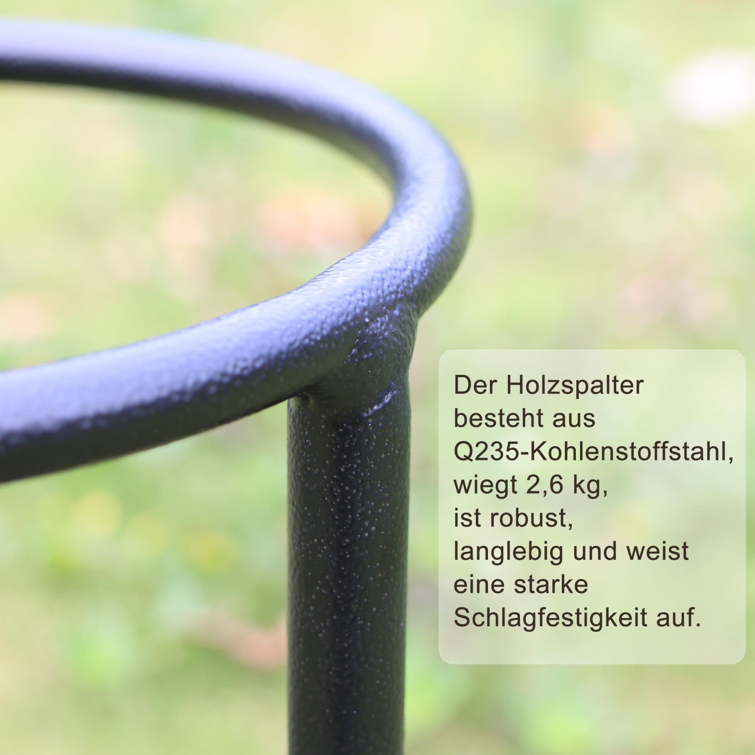 Holzspalter aus Hartstahl, Manueller Brennholzspalter, Anzündholzspalter – Tragbares Spaltwerkzeug für Camping und Zuhause