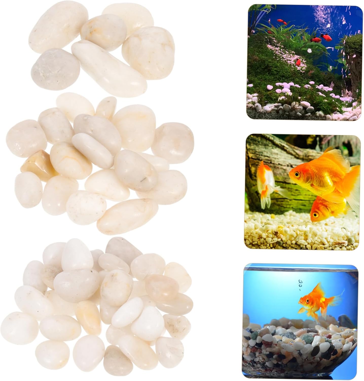 2 Sets Transparent Fish Tank Decoration Aquarium Plants Artificial Beads Vase Filler Faux Pearls Stone Layout Decors Plant Pot Models Plastic (1)