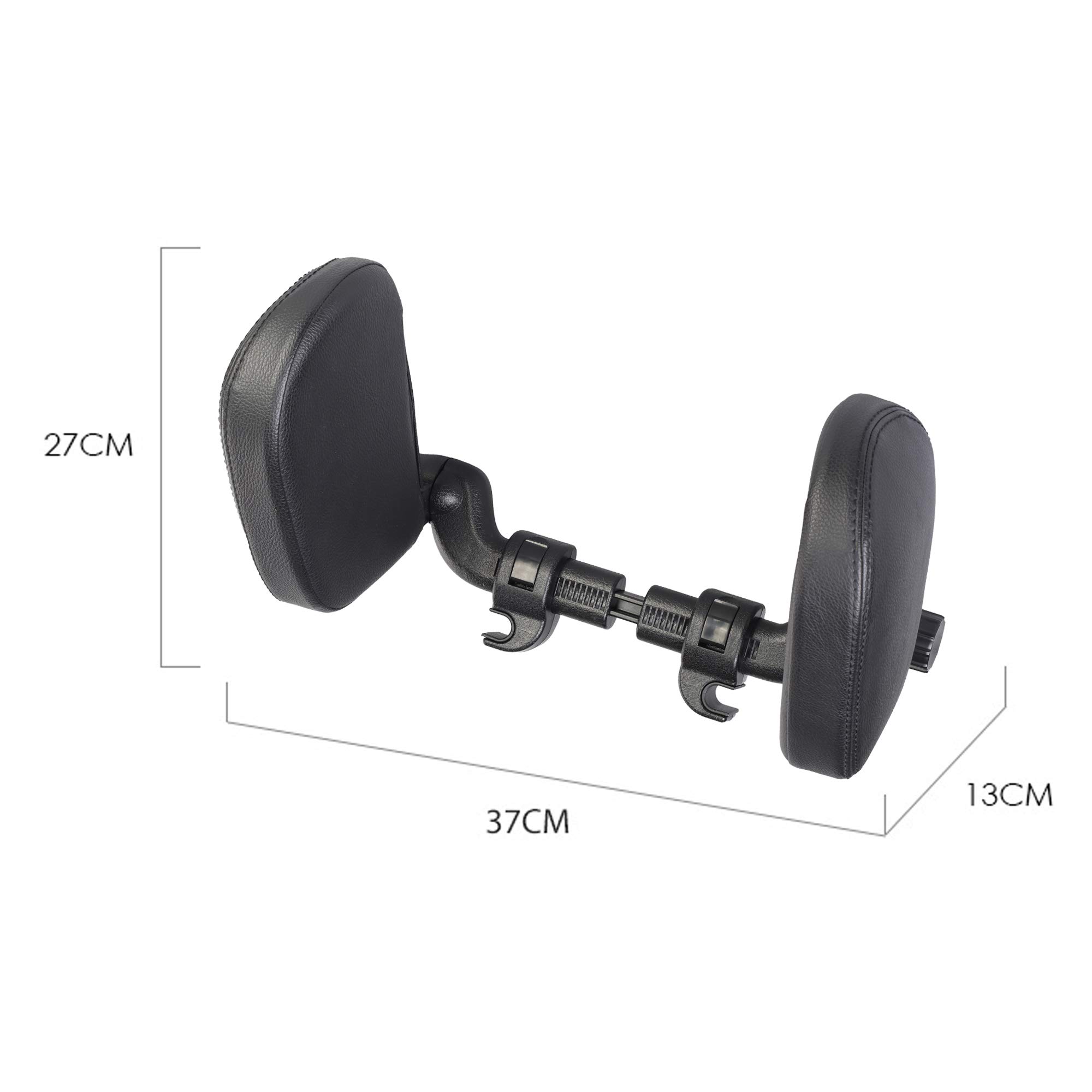 Easy Travel ergonomisches Auto Reisekopfkissen - Zubehör Kopfhalterung/Nackenkissen/Nackenstütze zum nachrüsten, ideale Schlafposition, verstellbare Kopfstützenhalterung für Kinder & Erwachsene