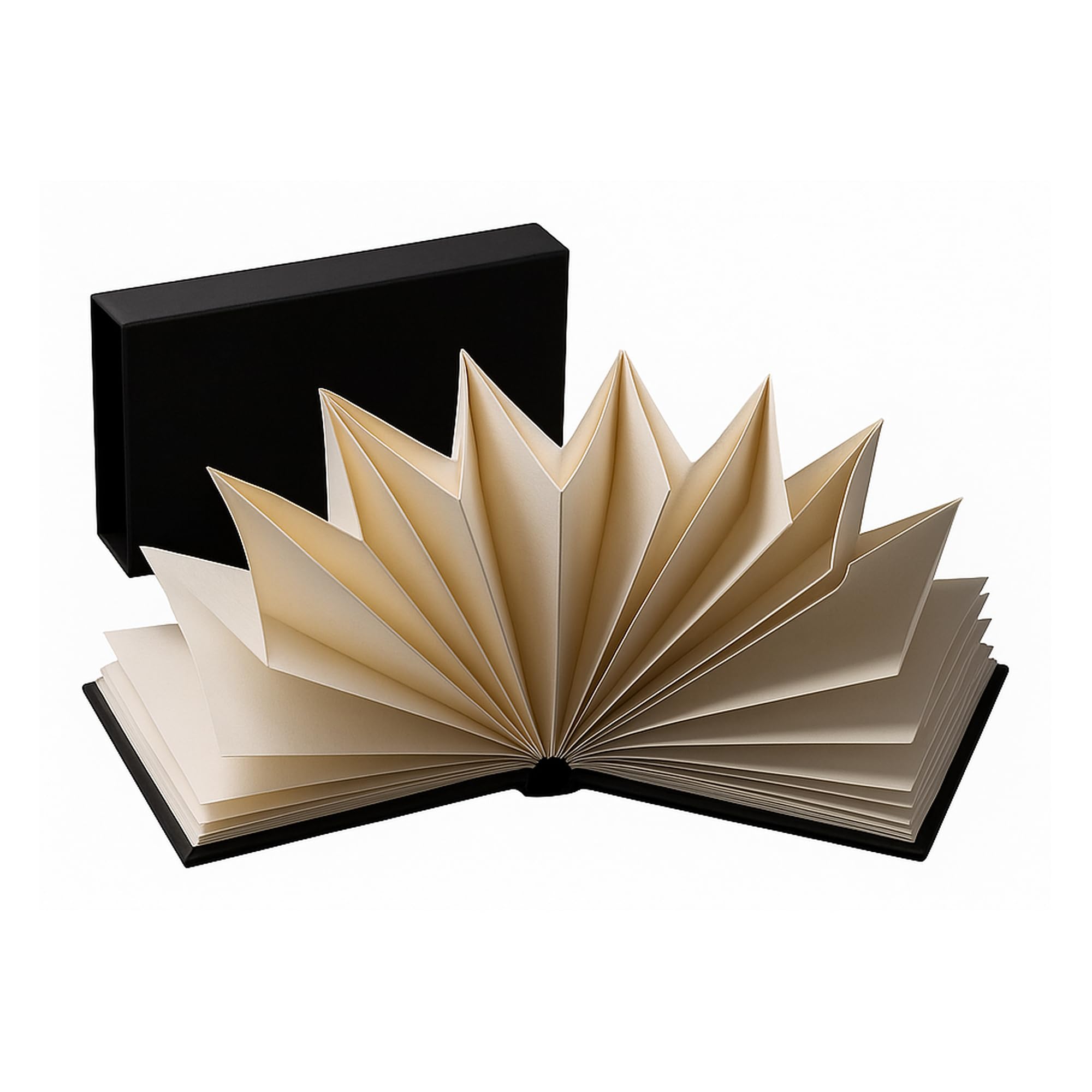 Seawhite of Brighton A7 Concertina Sketchbook with Hard Case - 8.5 x 11.5cm Portable Accordion Sketch Pad for Artists, Drawing, Storyboards & Travel - 140gsm Acid-Free Paper