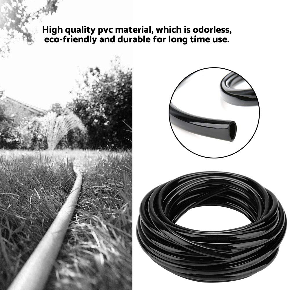 Irrigation de Tuyaux en PVC de 10 M de Jardin, Tuyau D'arrosage Doux de 8/11 Mm, pour la Serre avec Buse Atomisant et connexion, Bonne pour les Fleurs, les Plantes, la