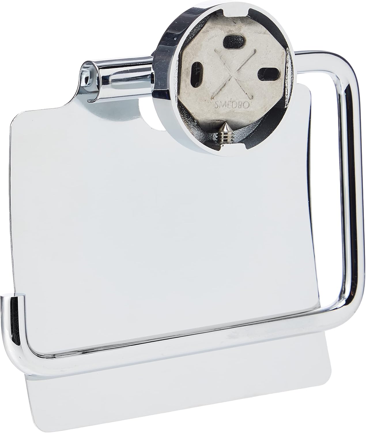 Smedbo SME_HK3414 Toilet Roll Euro Holder With Lid, Polished Chrome