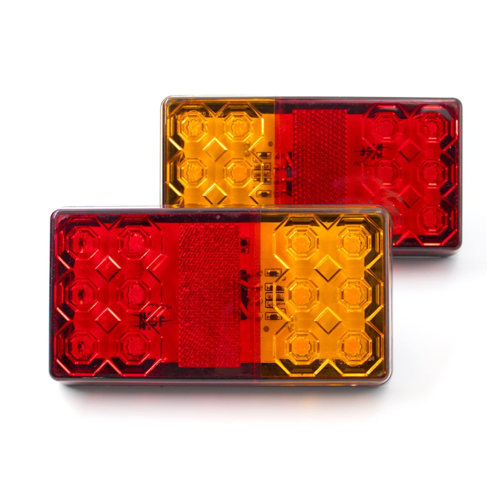 Luces traseras 2 Uds 12V 24V Luz Trasera De Freno De Advertencia Luz De Señal De Giro De Freno Coche Camión Caravana Barco