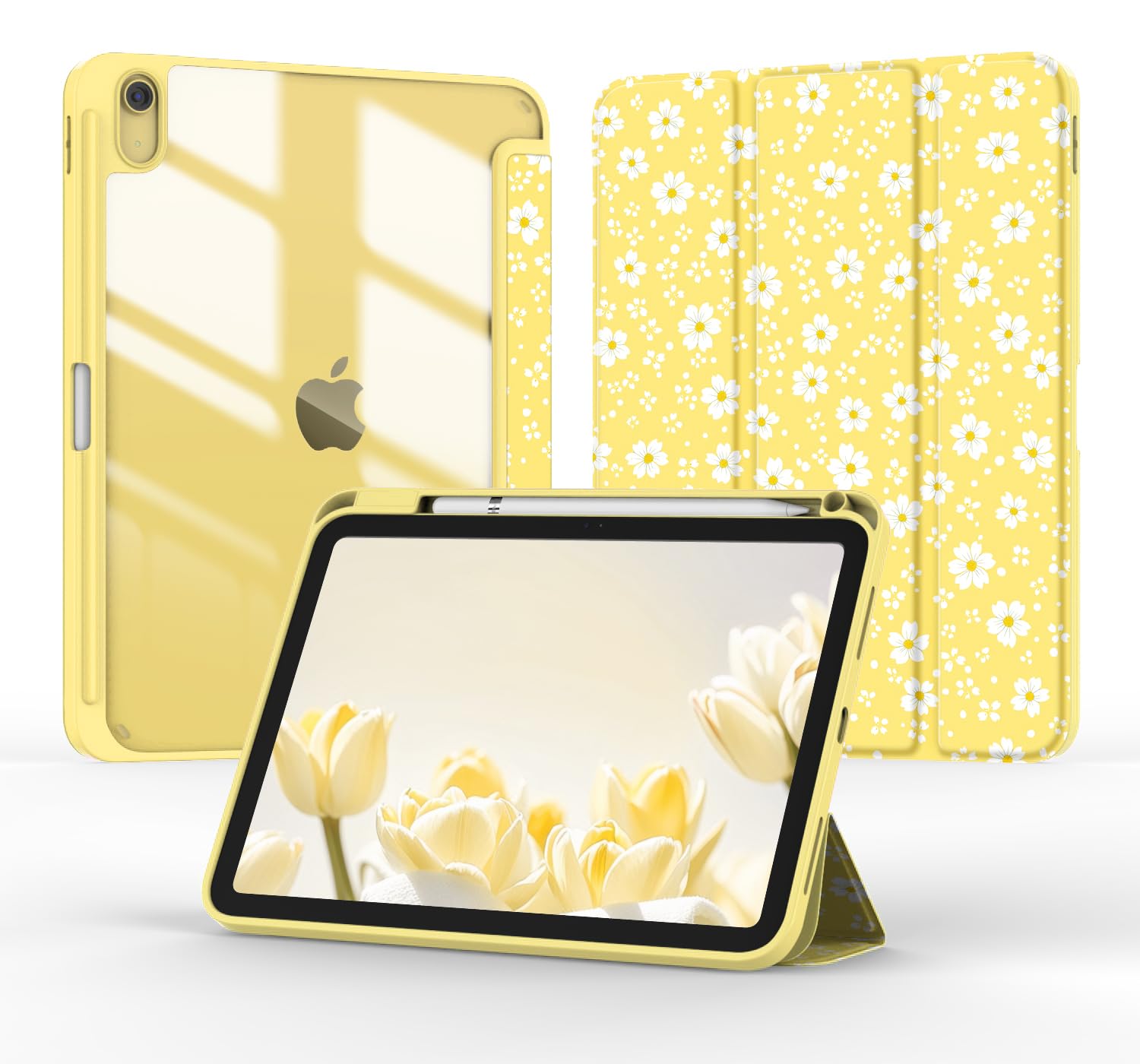 IPad Soft TPU Clear Back Smart Cover With Build-in Apple Pencil Holder For IPad 9.7 10.2 Pro 11 Pro 12.9 Mini 5 4 10.9orange Leaves - View #10