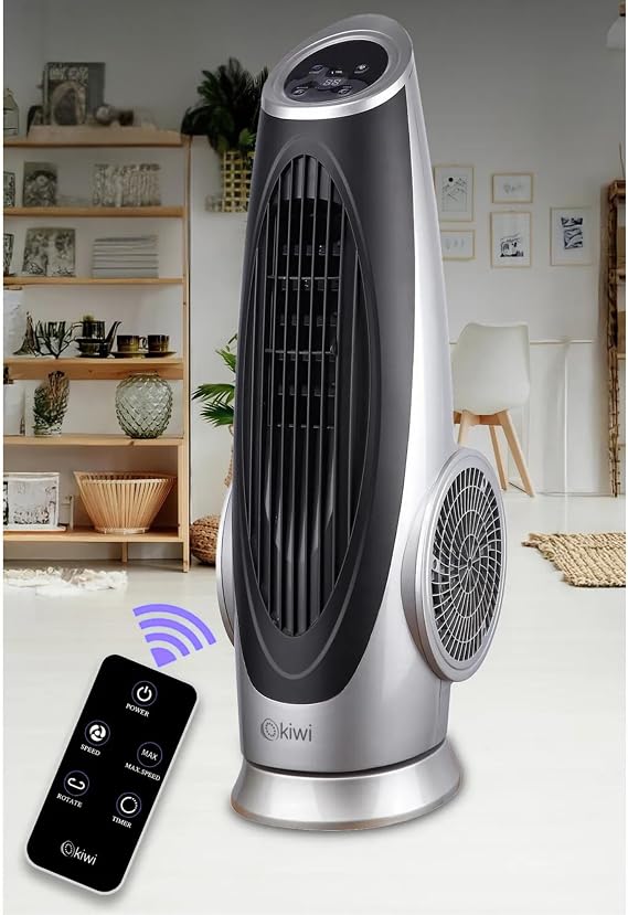 Tower Type Turbo Fan with Horizontal Swing Function with Digital Instrument Panel [Energy Class A+++]