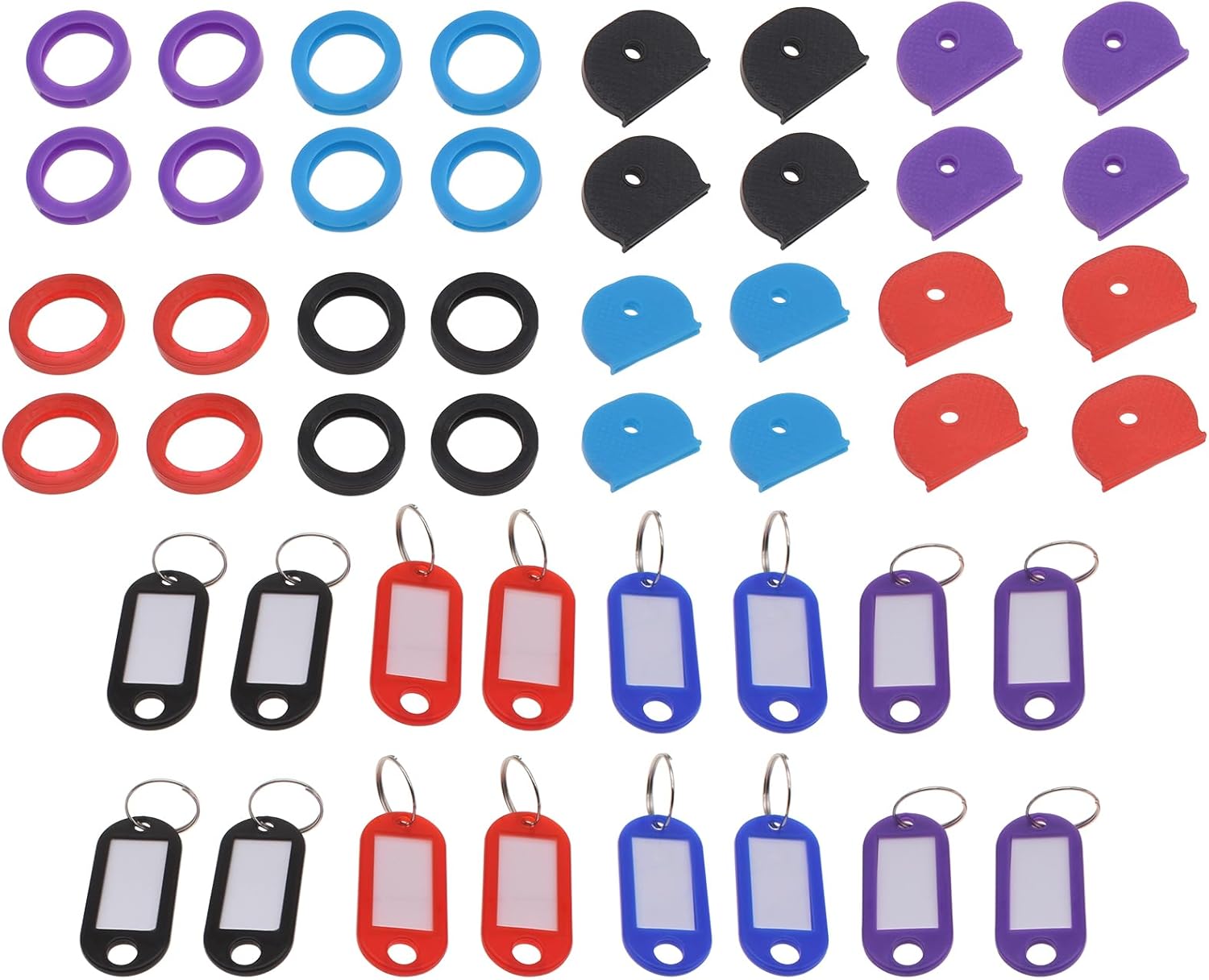Amazon.com : HAJXZH 48PCS Key Labels Set Colored Key Identifier Tag ...