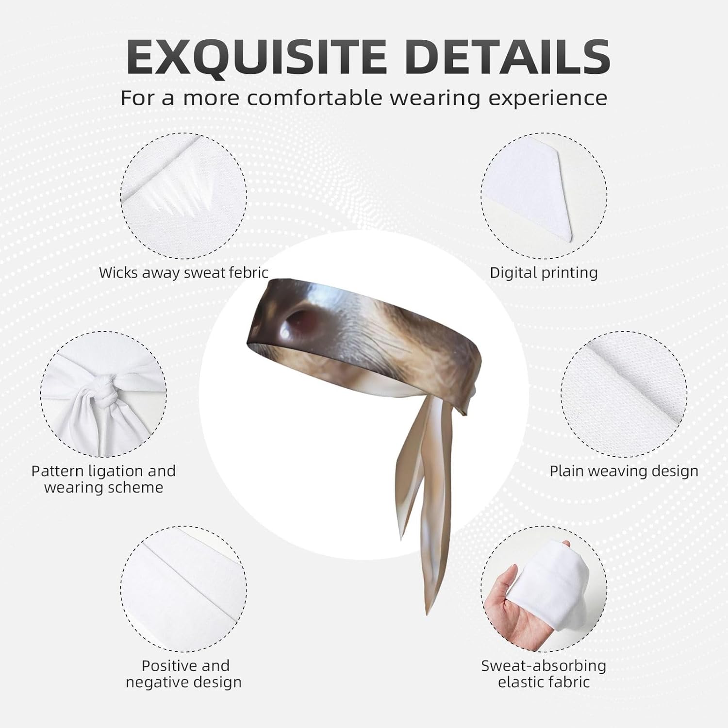 Unisex Workout Headbands Non Slip Sport Sweatbands Yoga Hairbands for Travel Fitness Athletic Moisture Wicking - Cute Sloth image 4